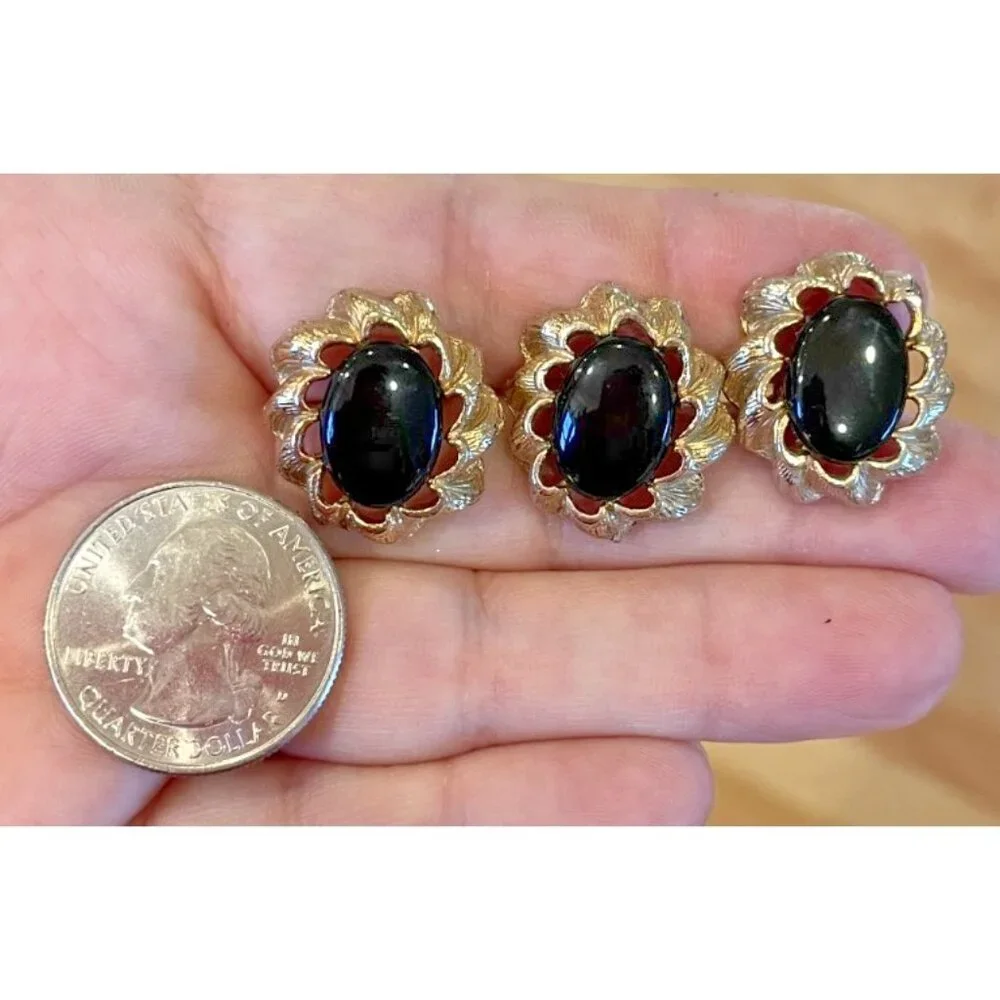 Men's Cufflinks 6 sets Tie Tacks‎ Gold with 4 Tie Tacks Lot